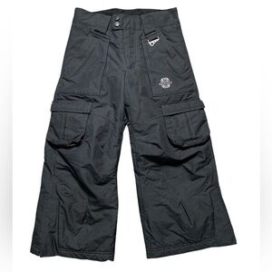 Sims Kids Black Snowboard Pants Adjustable Waist Cargo Pockets Small